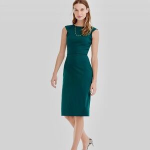 JCrew 865 Emerald Green Sheath Dress 2